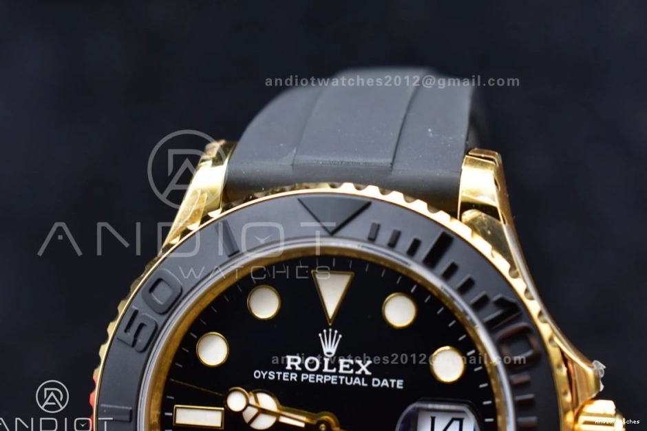 Yacht-Master 1:1 Best Ceramic EyeCatching 1224 Black on Strap Black 42mm VSF VS Edition 3D 226658 Bezel Rubber 0926